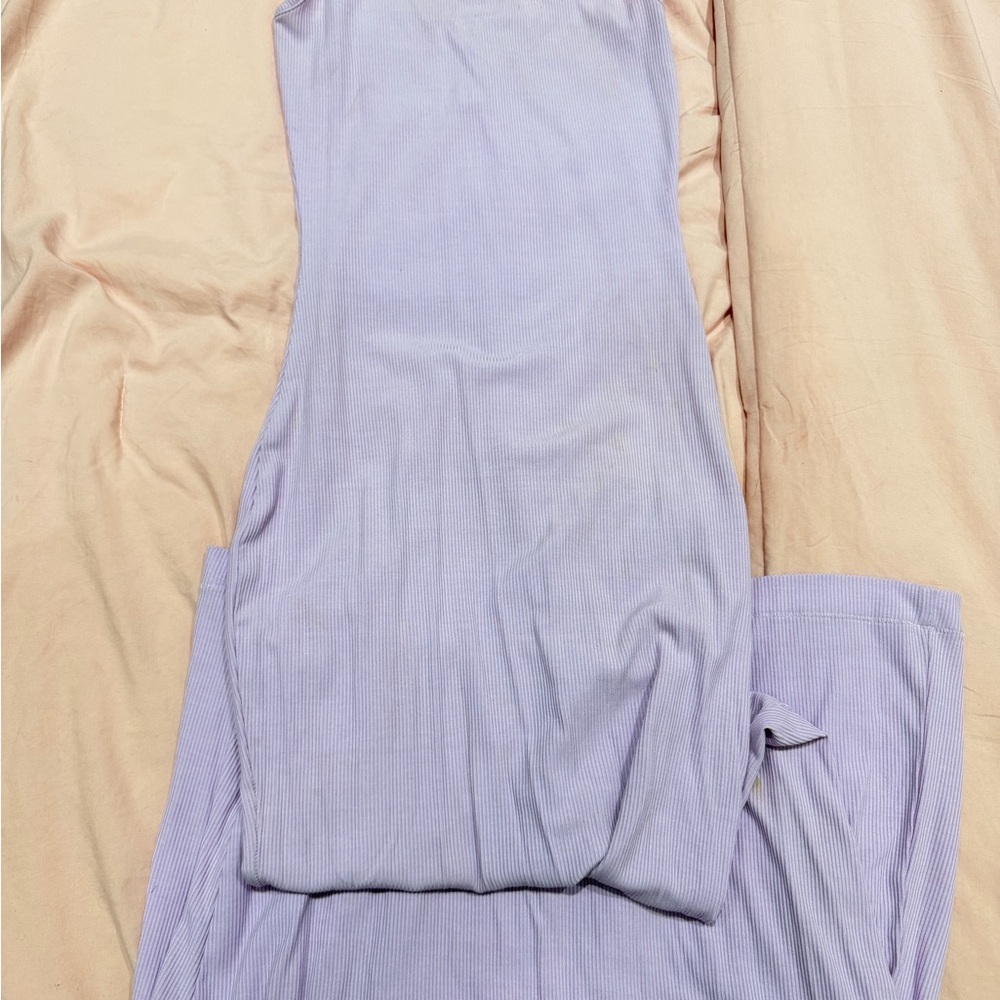 skims lavender rare long lounge dress (classic ) purple